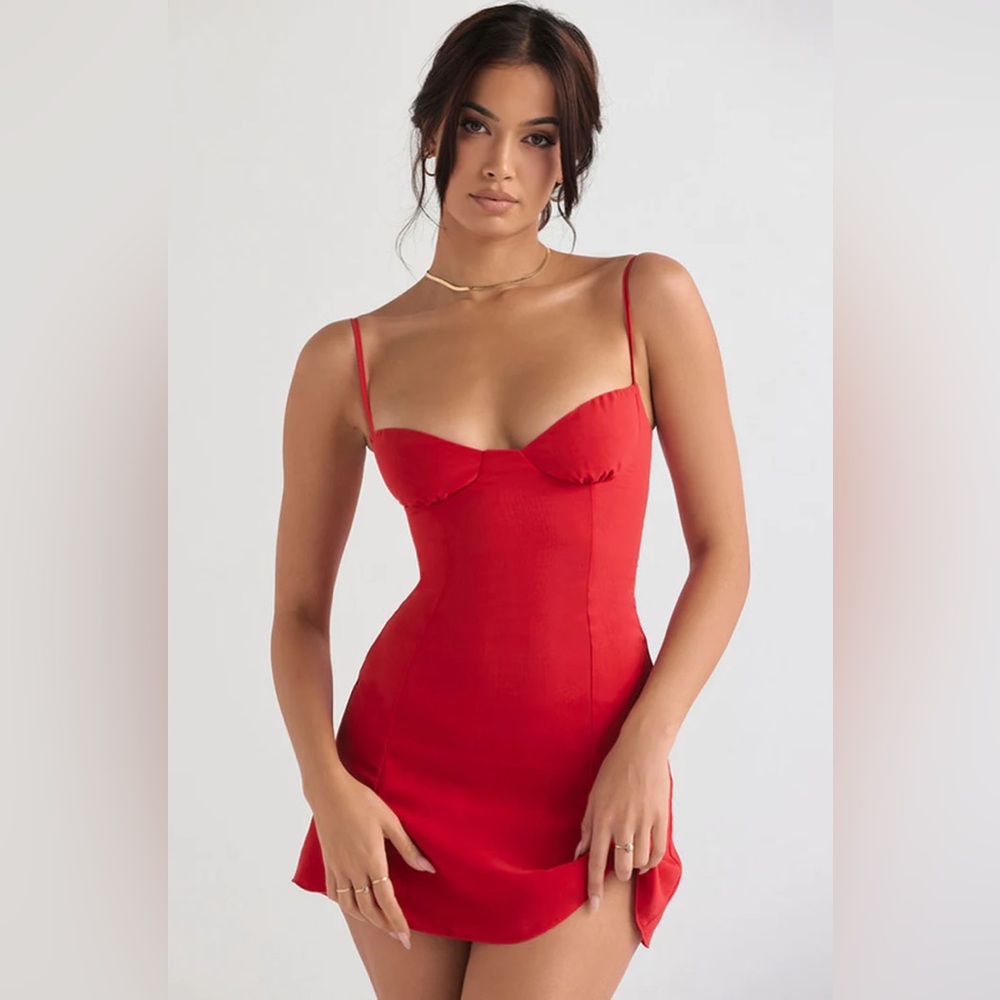 rosedress red mini dress- house of cb dupe